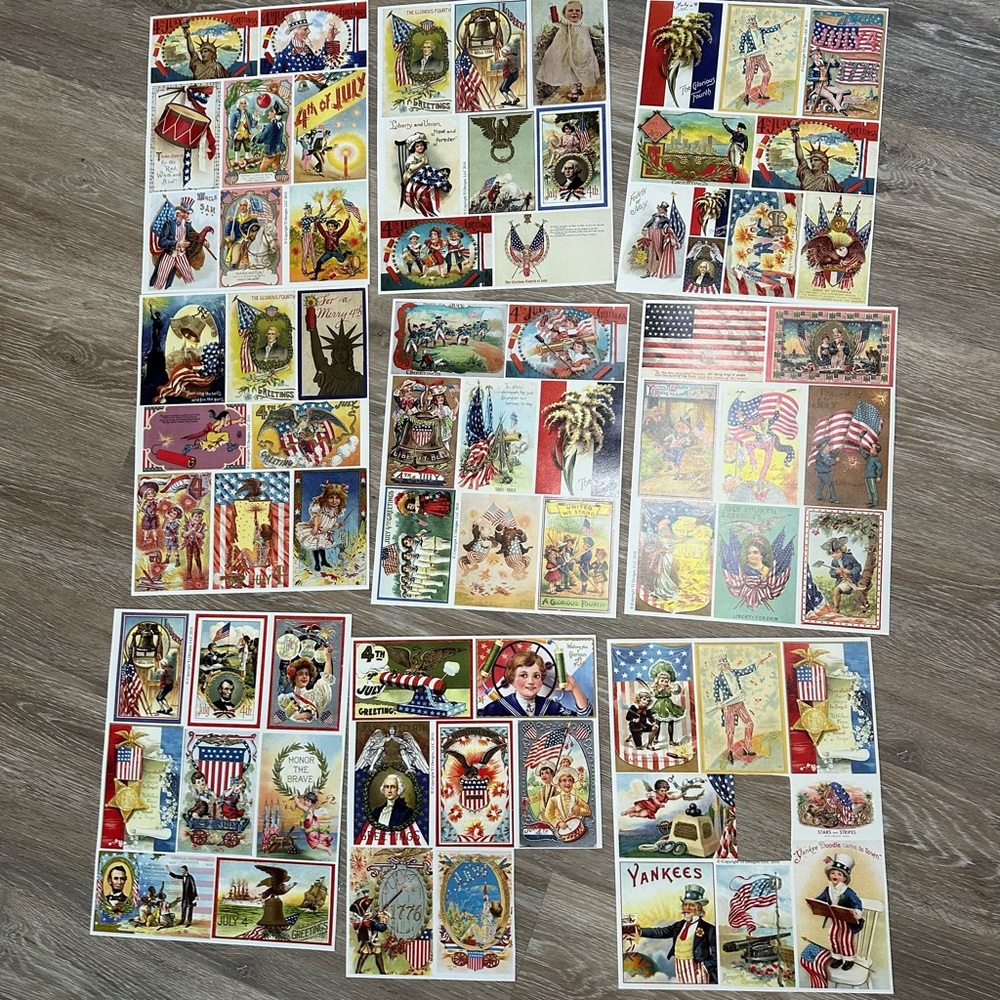 Thumbnail images pack #0337 “Celebrate America” /Card kit/ Junk Journaling